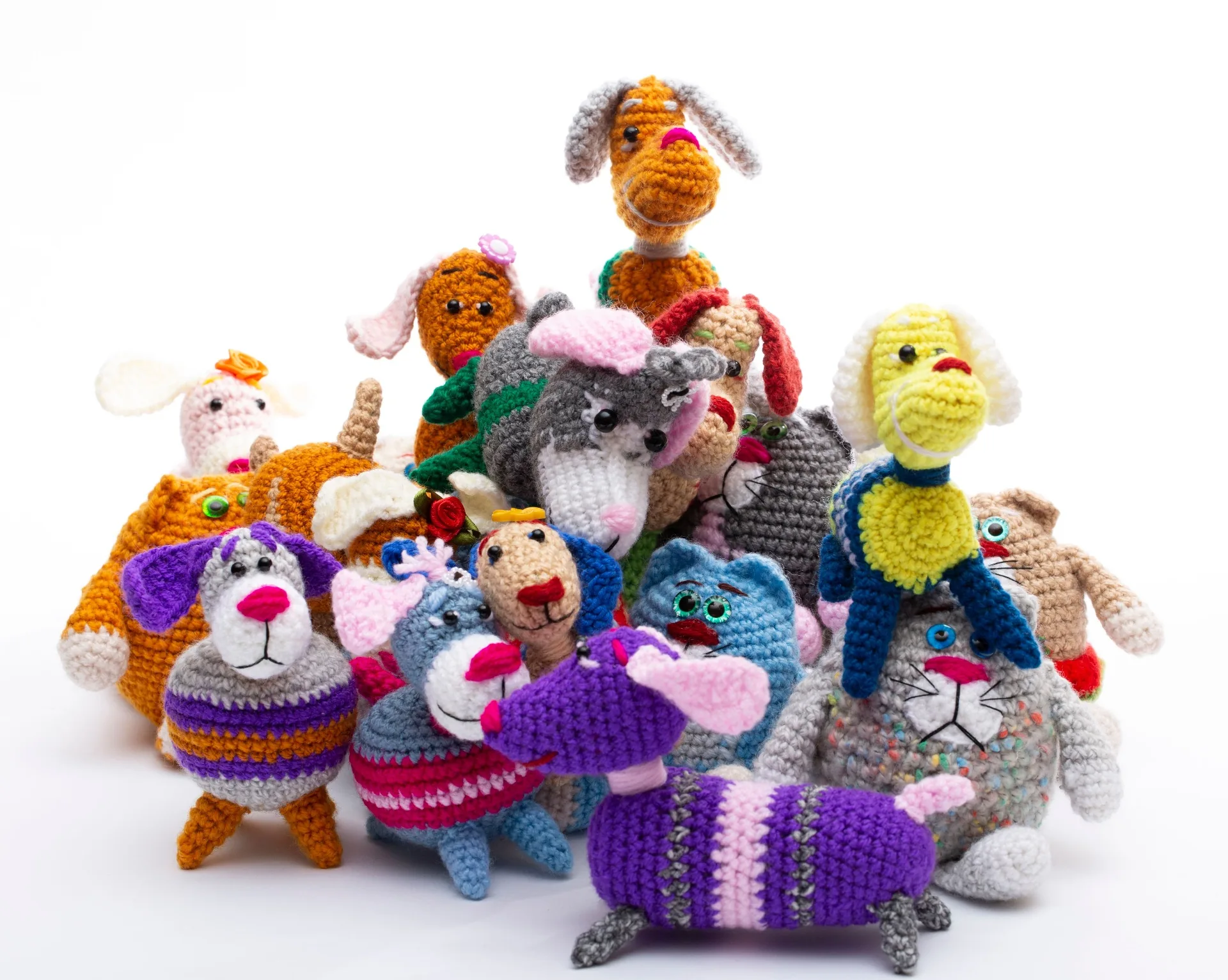Crocheted plushie collection